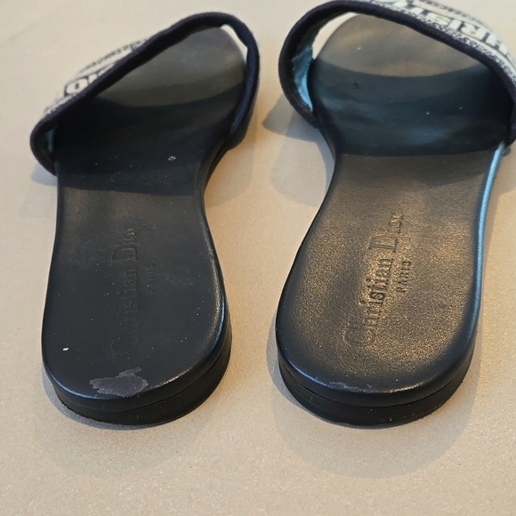 Authentic Dior D way slides Size 39.5 Deep Blue - Picture 5 of 8